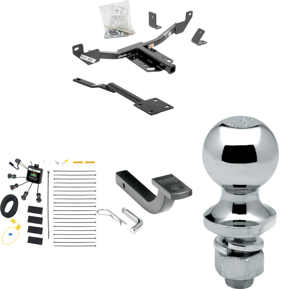 Fits 2013-2019 Cadillac XTS Trailer Hitch Tow PKG w/ 4-Flat Zero Contact "No Splice" Wiring Harness + Draw-Bar + 1-7/8" Ball By Draw-Tite