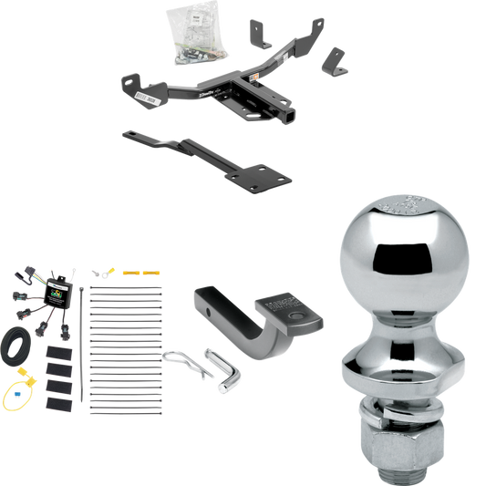 Fits 2013-2019 Cadillac XTS Trailer Hitch Tow PKG w/ 4-Flat Zero Contact "No Splice" Wiring Harness + Draw-Bar + 1-7/8" Ball By Draw-Tite