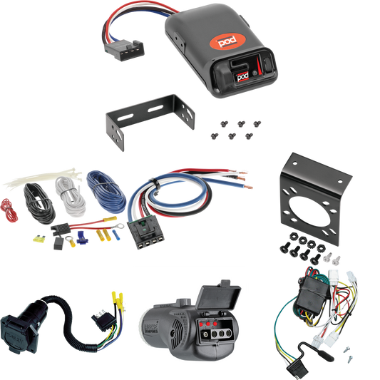 Fits 1996-2004 Nissan Pathfinder 7-Way RV Wiring + Pro Series POD Brake Control + Generic BC Wiring Adapter + 2 in 1 Tester & 7-Way to 4-Way Adapter By Tekonsha