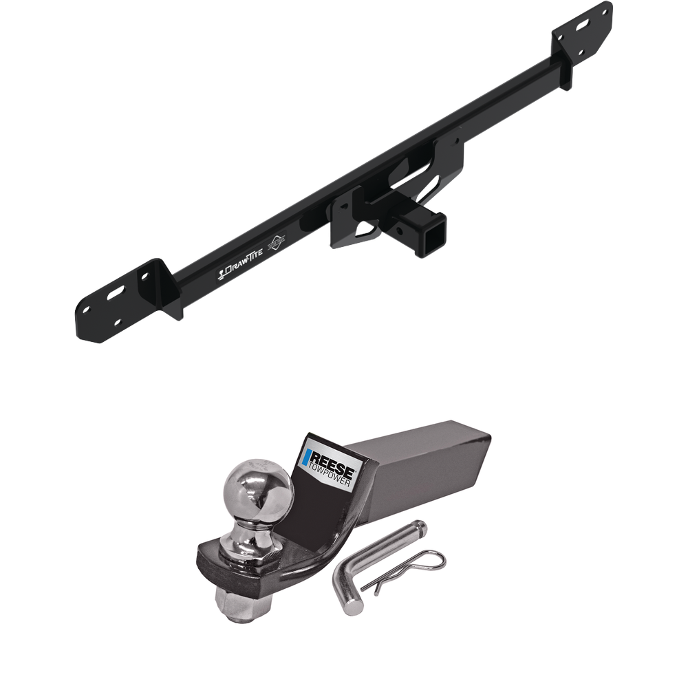 Fits 2014-2023 RAM ProMaster 3500 Trailer Hitch Tow PKG w/ Starter Kit Ball Mount w/ 2" Drop & 2" Ball By Draw-Tite