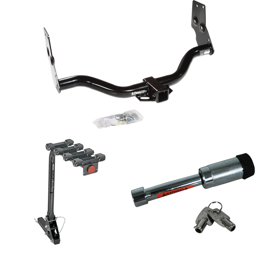 Se adapta al paquete de enganche de remolque Nissan Pathfinder 1996-2004 con portabicicletas para 4 bicicletas + bloqueo de enganche de Draw-Tite