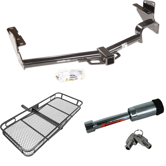 Fits 2008-2013 Toyota Highlander Trailer Hitch Tow PKG w/ 60" x 24" Cargo Carrier + Hitch Lock By Draw-Tite