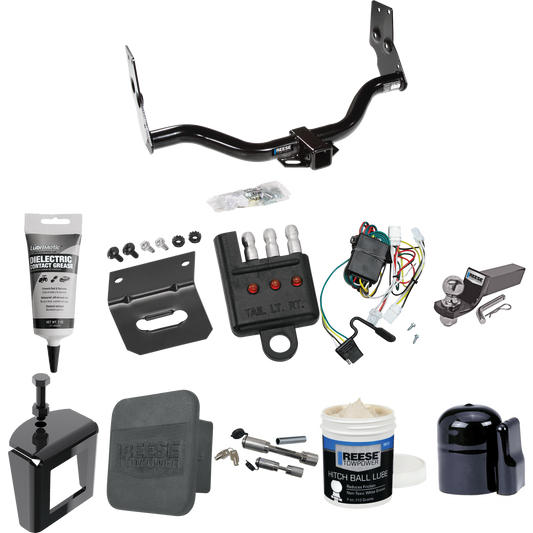 Fits 1996-2004 Nissan Pathfinder Trailer Hitch Tow PKG w/ 4-Flat Wiring + Starter Kit Ball Mount w/ 2" Drop & 2" Ball + 1-7/8" Ball + Wiring Bracket + Dual Hitch & Coupler Locks + Hitch Cover + Wiring Tester + Ball Lube + Electric Grease + Ball Wrenc