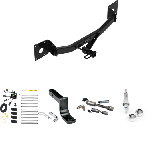 Fits 2018-2020 Buick Regal Sportback Trailer Hitch Tow PKG w/ 4-Flat Zero Contact "No Splice" Wiring Harness + Draw-Bar + Interchangeable 1-7/8" & 2" Balls + Dual Hitch & Coupler Locks By Reese Towpower