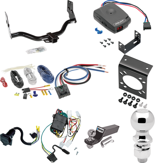 Se adapta al paquete de enganche de remolque Infiniti QX4 1997-2003 con control de freno piloto serie Pro + adaptador de cableado BC genérico + cableado RV de 7 vías + soporte de bola y caída de 2" y 2-5/16" de Draw-Tite