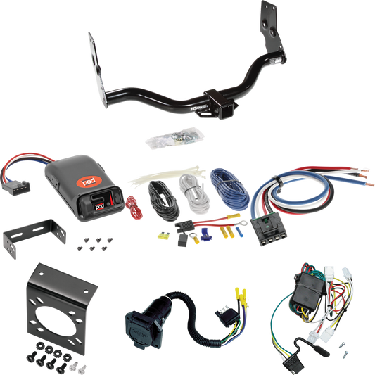 Se adapta al paquete de enganche de remolque Infiniti QX4 1997-2003 con control de freno POD Pro Series + adaptador de cableado BC genérico + cableado RV de 7 vías de Draw-Tite