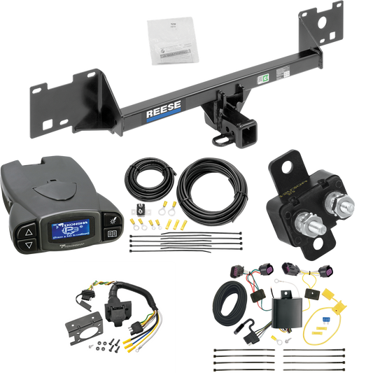 Fits 2015-2023 RAM ProMaster City Trailer Hitch Tow PKG w/ Tekonsha Prodigy P3 Brake Control + 7-Way RV Wiring By Reese Towpower