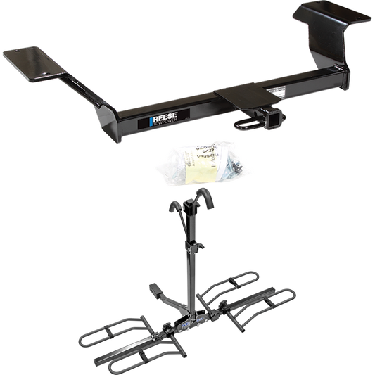 Fits 2000-2005 Pontiac Bonneville Trailer Hitch Tow PKG w/ 2 Bike Carrier Platform Rack By Reese Towpower