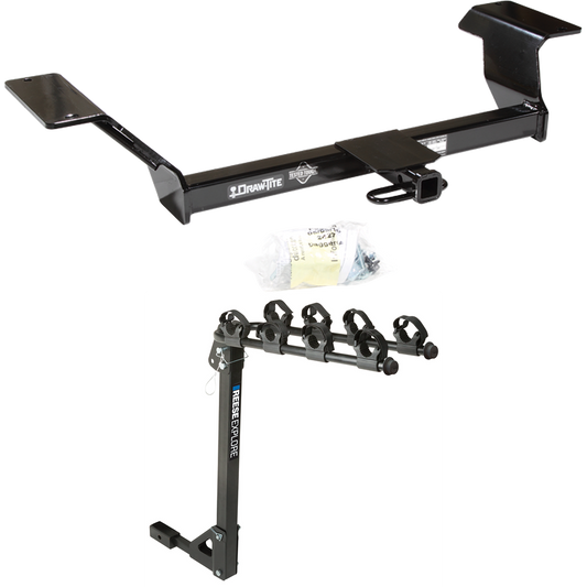 Fits 2000-2005 Pontiac Bonneville Trailer Hitch Tow PKG w/ 4 Bike Carrier Rack By Draw-Tite