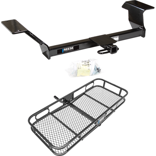 Fits 2000-2005 Pontiac Bonneville Trailer Hitch Tow PKG w/ 48" x 20" Cargo Carrier Rack By Reese Towpower