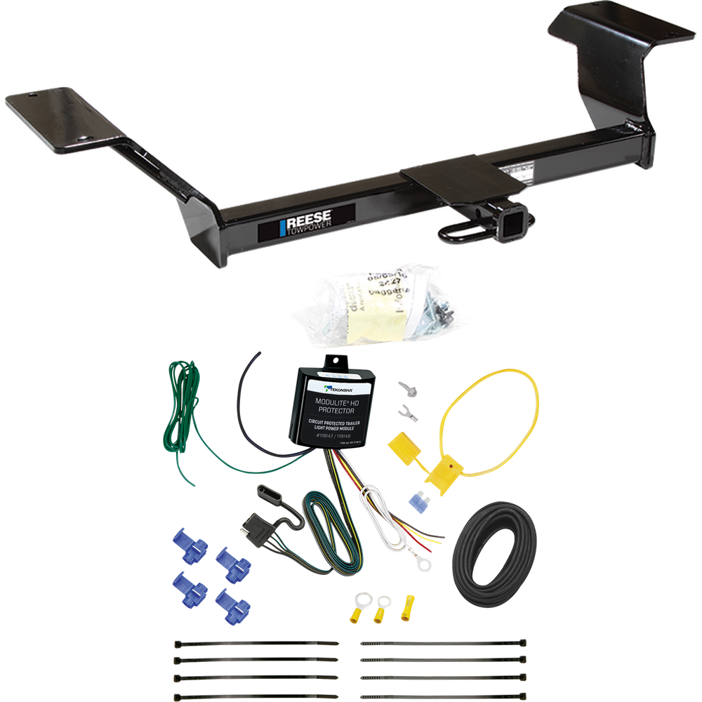 Fits 2000-2005 Pontiac Bonneville Trailer Hitch Tow PKG w/ 4-Flat Wiring Harness By Reese Towpower