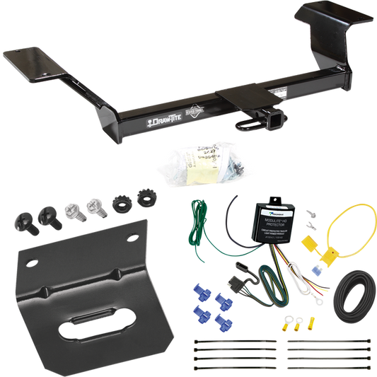 Fits 2000-2005 Pontiac Bonneville Trailer Hitch Tow PKG w/ 4-Flat Wiring Harness + Bracket By Draw-Tite