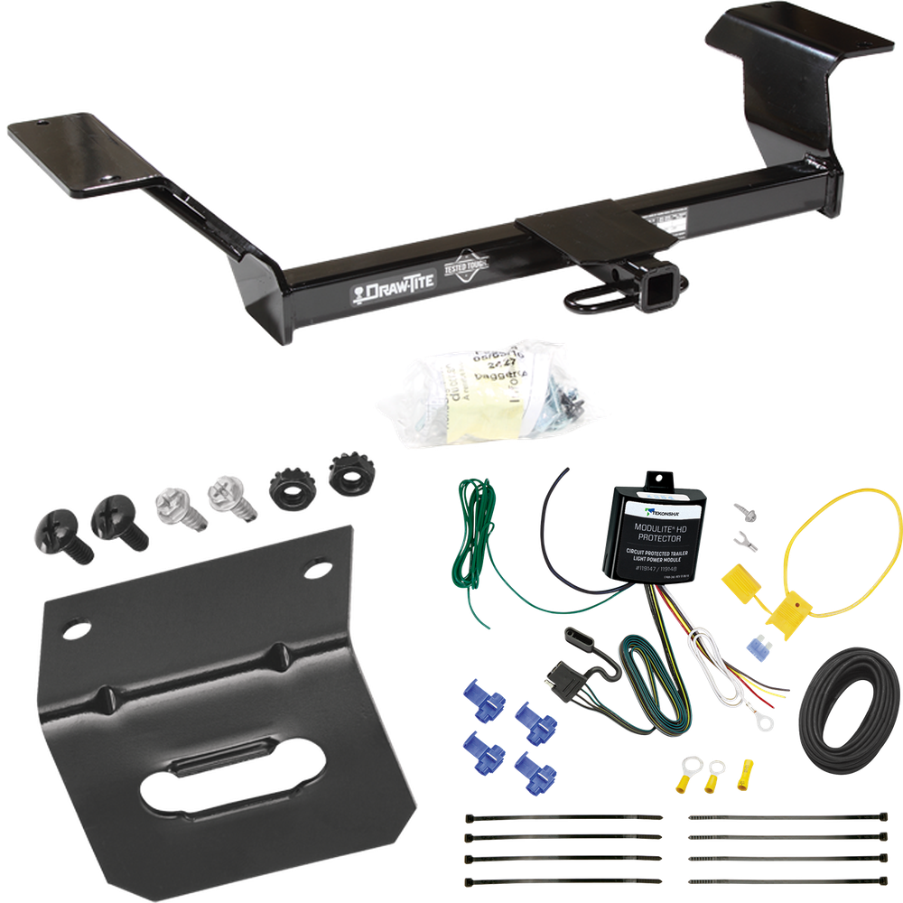 Fits 2001-2003 Oldsmobile Aurora Trailer Hitch Tow PKG w/ 4-Flat Wiring Harness + Bracket By Draw-Tite