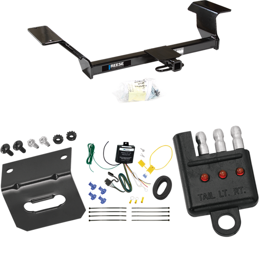 Fits 2000-2005 Pontiac Bonneville Trailer Hitch Tow PKG w/ 4-Flat Wiring Harness + Bracket + Tester By Reese Towpower