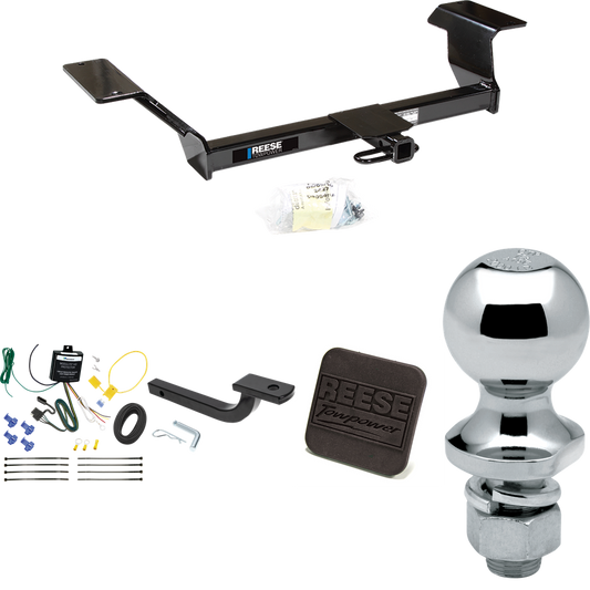 Se adapta al paquete de remolque con enganche para remolque Oldsmobile Aurora 2001-2003 con arnés de cableado de 4 planos + barra de tracción + bola de 1-7/8" + cubierta de enganche de Reese Towpower