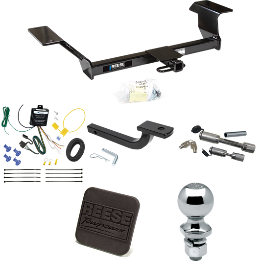 Fits 2000-2005 Pontiac Bonneville Trailer Hitch Tow PKG w/ 4-Flat Wiring Harness + Draw-Bar + 2" Ball + Hitch Cover + Dual Hitch & Coupler Locks By Reese Towpower