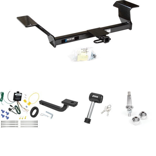 Se adapta al paquete de enganche de remolque Pontiac Bonneville 2000-2005 con arnés de cableado de 4 planos + barra de tracción + bolas intercambiables de 1-7/8" y 2" + bloqueo de enganche de Reese Towpower