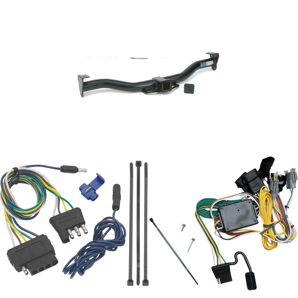 Fits 1992-1994 Ford E-150 Econoline Trailer Hitch Tow PKG w/ 5-Flat Wiring Harness By Reese Towpower