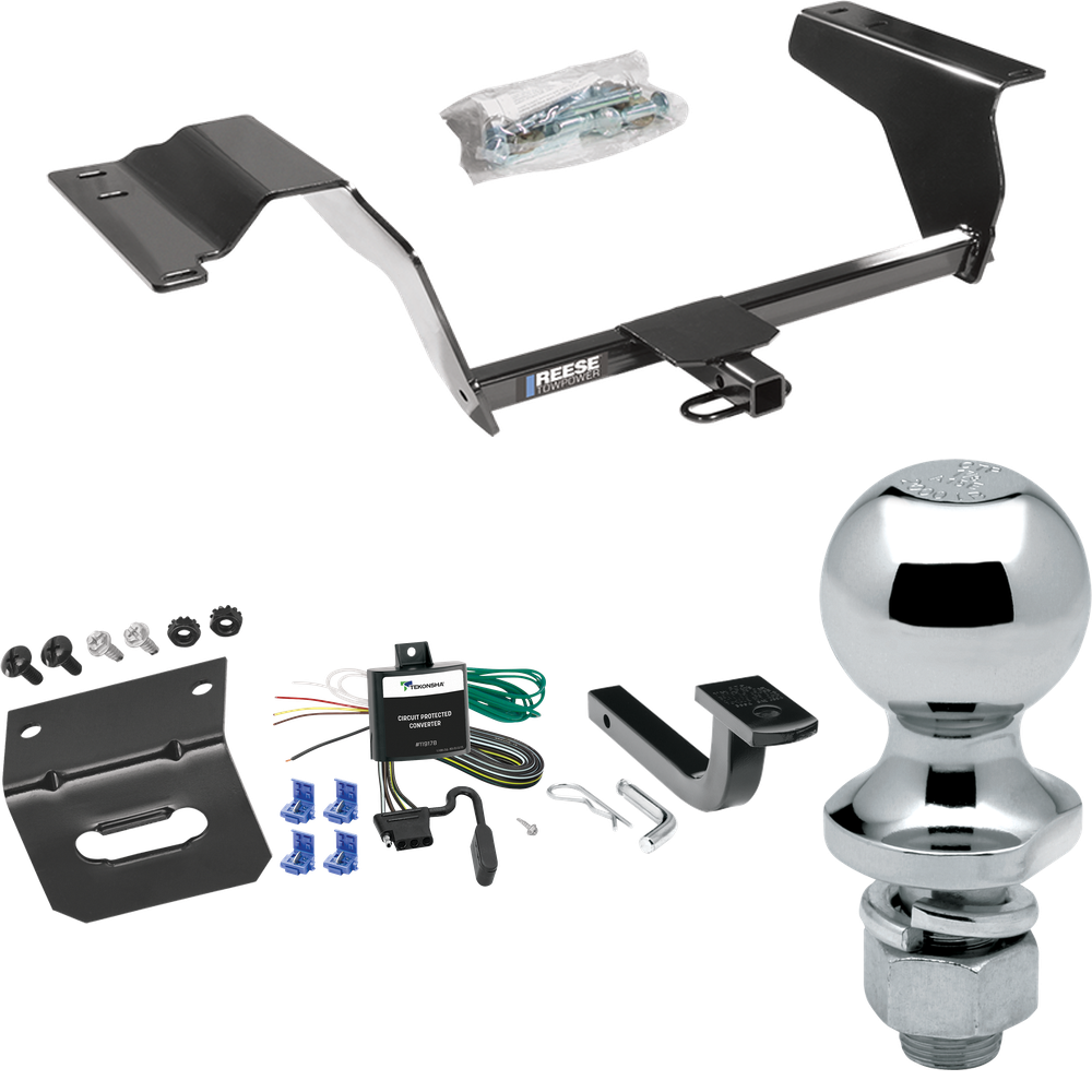 Fits 2005-2007 Saturn Ion 3 Trailer Hitch Tow PKG w/ 4-Flat Wiring Harness + Draw-Bar + 1-7/8" Ball + Wiring Bracket (For w/2.4 Liter Engine Models) By Reese Towpower