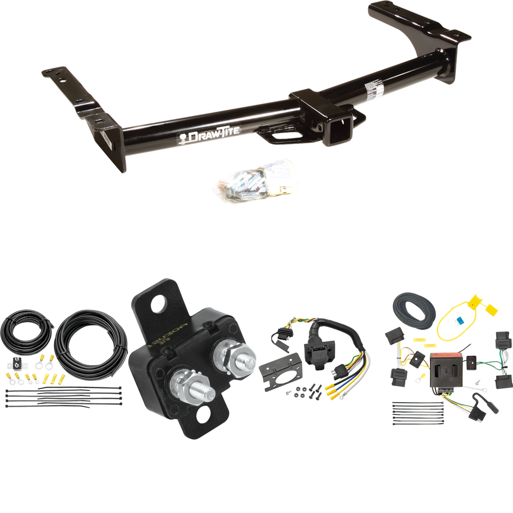 Fits 2008-2014 Ford E-250 Econoline Trailer Hitch Tow PKG w/ 7-Way RV Wiring By Draw-Tite