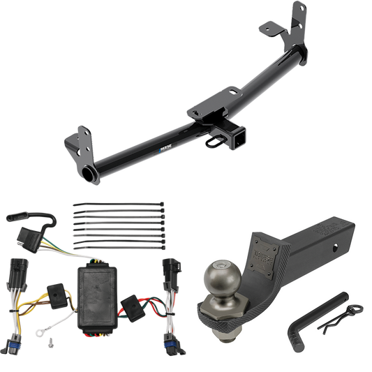 Fits 2002-2007 Saturn Vue Trailer Hitch Tow PKG w/ 4-Flat Wiring + Interlock Tactical Starter Kit w/ 2" Drop & 2" Ball (Excludes: Redline Models) By Reese Towpower