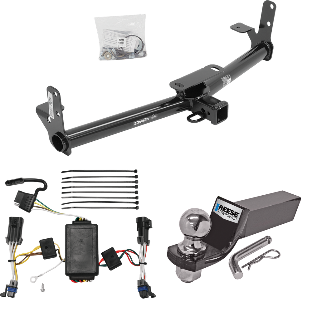 Fits 2002-2007 Saturn Vue Trailer Hitch Tow PKG w/ 4-Flat Wiring + Starter Kit Ball Mount w/ 2" Drop & 2" Ball (Excludes: Redline Models) By Draw-Tite