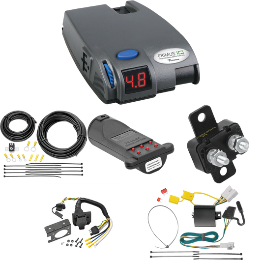 Fits 2008-2013 Toyota Highlander 7-Way RV Wiring + Tekonsha Primus IQ Brake Control + 7-Way Tester and Trailer Emulator By Tekonsha