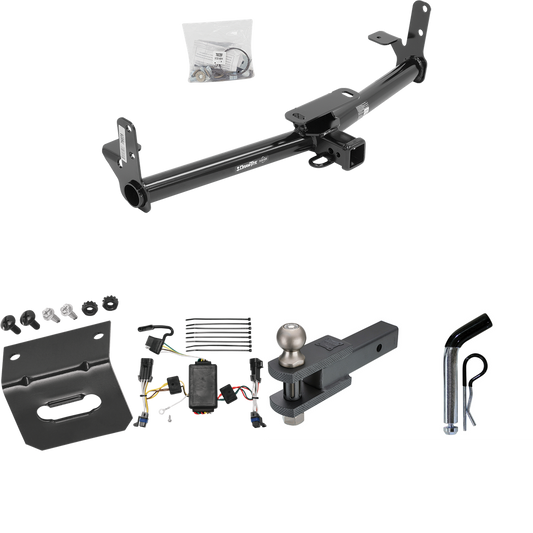 Fits 2002-2007 Saturn Vue Trailer Hitch Tow PKG w/ 4-Flat Wiring Harness + Clevis Hitch Ball Mount w/ 2" Ball + Pin/Clip + Wiring Bracket (Excludes: Redline Models) By Draw-Tite