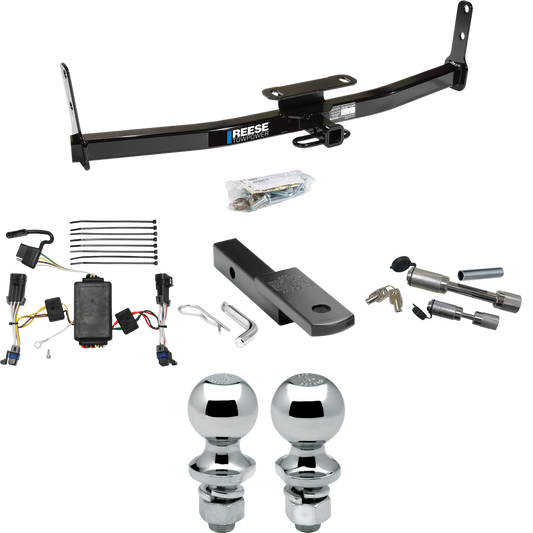 Fits 2002-2007 Saturn Vue Trailer Hitch Tow PKG w/ 4-Flat Wiring Harness + Draw-Bar + 1-7/8" + 2" Ball + Dual Hitch & Coupler Locks (Excludes: Redline Models) By Reese Towpower