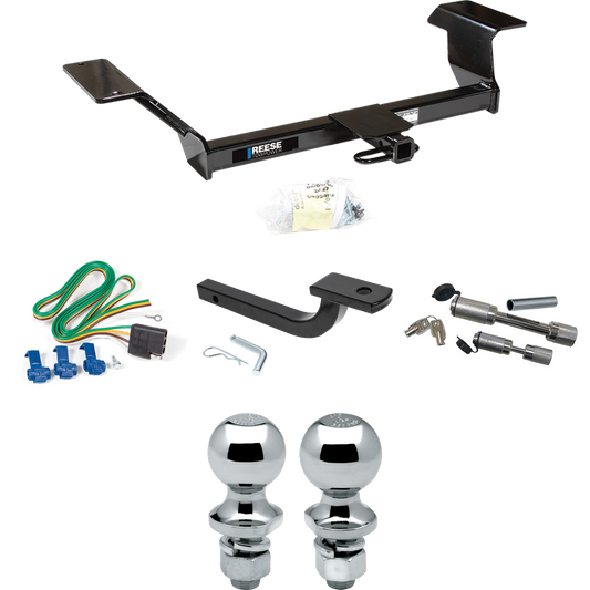 Se adapta al paquete de enganche de remolque Buick Lucerne 2006-2009 con arnés de cableado de 4 planos + barra de tracción + bola de 1-7/8" + 2" + enganche doble y cerraduras de acoplador (excluye: modelos de edición súper y especial) de Reese Towpower