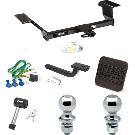 Fits 2006-2009 Buick Lucerne Trailer Hitch Tow PKG w/ 4-Flat Wiring Harness + Draw-Bar + 1-7/8" + 2" Ball + Hitch Cover + Hitch Lock (Excludes: Super & Special Edition Models) By Reese Towpower