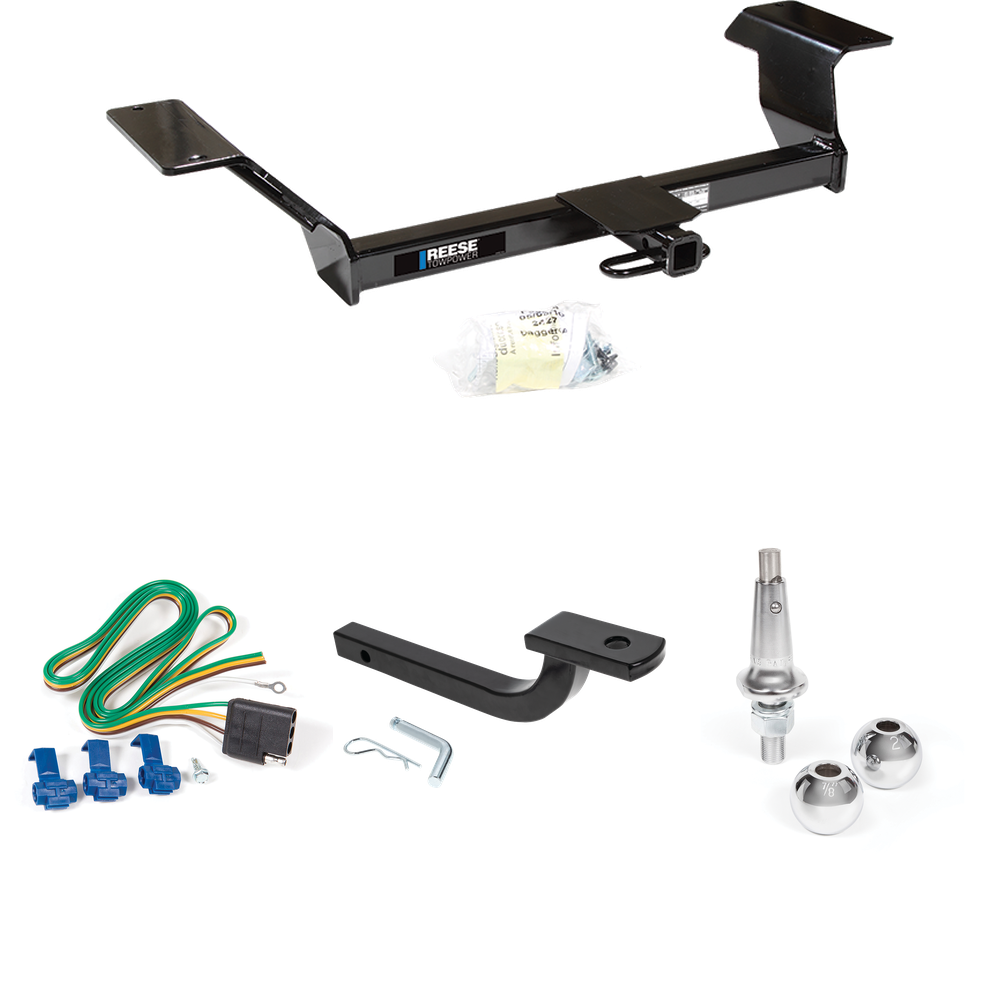 Fits 2006-2009 Buick Lucerne Trailer Hitch Tow PKG w/ 4-Flat Wiring Harness + Draw-Bar + Interchangeable 1-7/8" & 2" Balls (Excludes: Super & Special Edition Models) By Reese Towpower