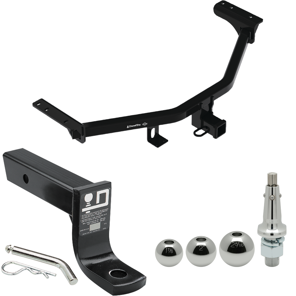 Fits 2022-2022 Infiniti QX60 Trailer Hitch Tow PKG w/ Ball Mount w/ 4" Drop + Interchangeable Ball 1-7/8" & 2" & 2-5/16" (For w/Factory Tow Package Models) By Draw-Tite