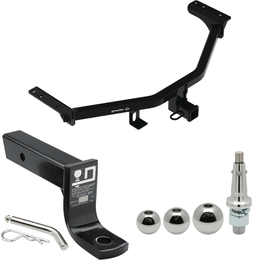 Fits 2022-2022 Infiniti QX60 Trailer Hitch Tow PKG w/ Ball Mount w/ 4" Drop + Interchangeable Ball 1-7/8" & 2" & 2-5/16" (For w/Factory Tow Package Models) By Draw-Tite