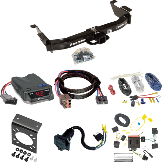 Se adapta al paquete de enganche de remolque Ford E-350 Econoline Super Duty 2008-2008 con control de freno Tekonsha BRAKE-EVN + adaptador BC Plug &amp; Play + cableado RV de 7 vías de Draw-Tite