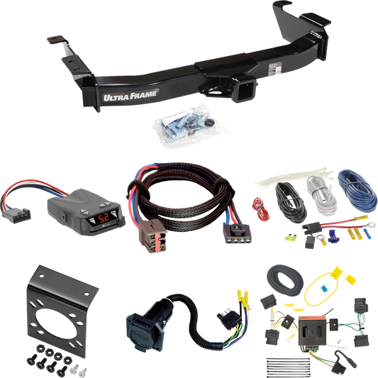 Fits 2008-2008 Ford E-350 Econoline Super Duty Trailer Hitch Tow PKG w/ Tekonsha Brakeman IV Brake Control + Plug & Play BC Adapter + 7-Way RV Wiring By Draw-Tite