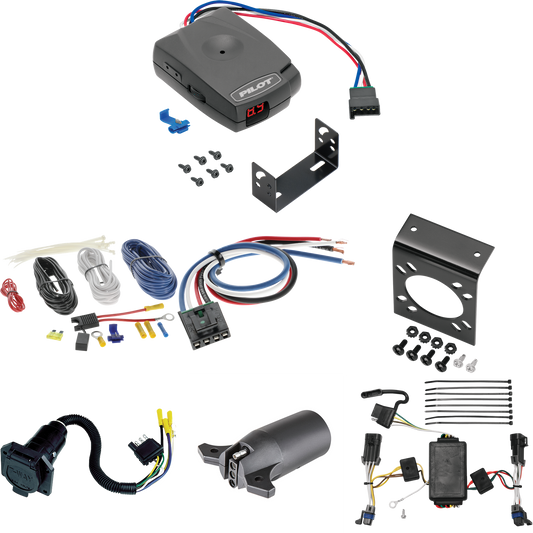 Fits 2002-2007 Saturn Vue 7-Way RV Wiring + Pro Series Pilot Brake Control + Generic BC Wiring Adapter + 7-Way to 4-Way Adapter By Tekonsha