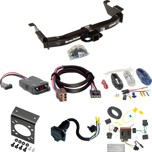 Fits 2008-2008 Ford E-250 Econoline Trailer Hitch Tow PKG w/ Tekonsha Brakeman IV Brake Control + Plug & Play BC Adapter + 7-Way RV Wiring By Draw-Tite