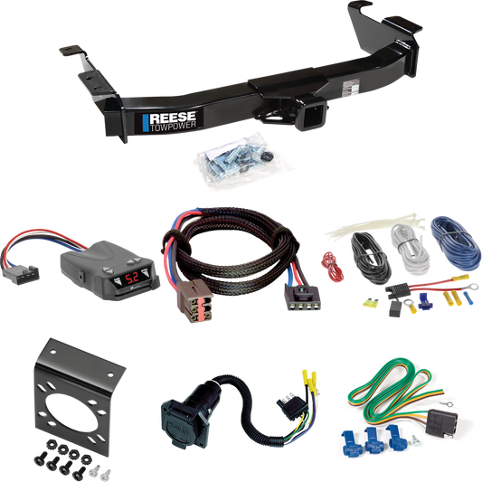 Se adapta al paquete de enganche de remolque Ford E-250 Econoline 2003-2007 con control de freno Tekonsha Brakeman IV + adaptador BC Plug &amp; Play + cableado RV de 7 vías de Reese Towpower