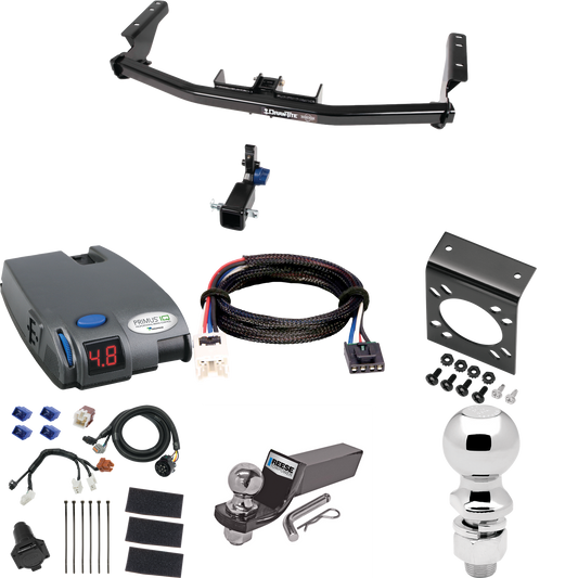 Fits 2013-2020 Nissan Pathfinder Hidden Trailer Hitch Tow PKG w/ Tekonsha Primus IQ Brake Control + Plug & Play BC Adapter + 7-Way RV Wiring + 2" & 2-5/16" Ball & Drop Mount By Draw-Tite