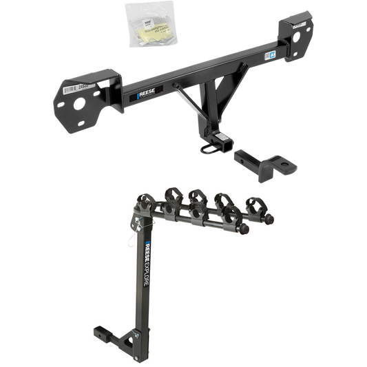 Fits 2013-2016 Scion FR-S Trailer Hitch Tow PKG w/ 4 Bike Carrier Rack By Reese Towpower