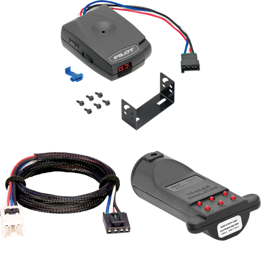 Fits 2005-2023 Nissan Frontier Pro Series Pilot Brake Control + Plug & Play BC Adapter + Brake Control Tester Trailer Emulator (For (Canada Only) Models) By Pro Series