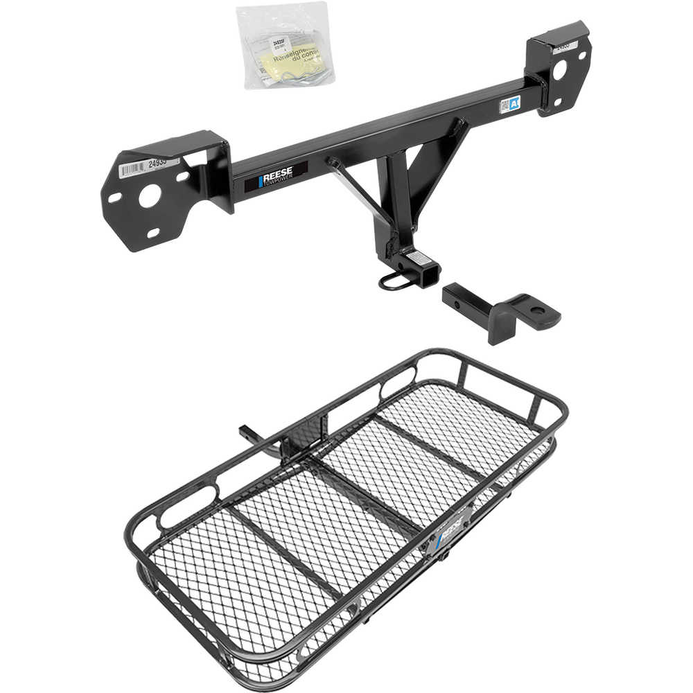 Fits 2013-2016 Scion FR-S Trailer Hitch Tow PKG w/ 48" x 20" Cargo Carrier Rack By Reese Towpower