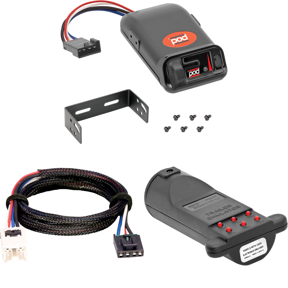 Fits 2005-2023 Nissan Frontier Pro Series POD Brake Control + Plug & Play BC Adapter + Brake Control Tester Trailer Emulator (For w/Factory Tow Package (Canada Only) Models) By Pro Series