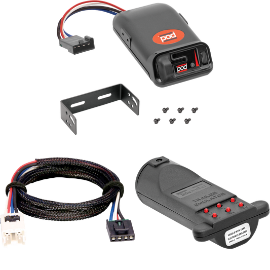 Fits 2005-2023 Nissan Frontier Pro Series POD Brake Control + Plug & Play BC Adapter + Brake Control Tester Trailer Emulator (For w/Factory Tow Package (Canada Only) Models) By Pro Series