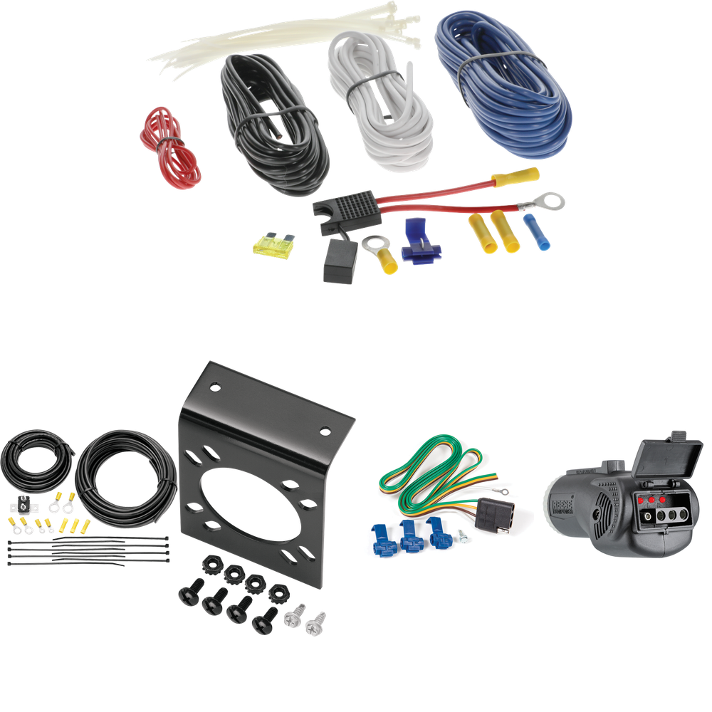 Se adapta al cableado de RV de 7 vías Lincoln Mark LT 2006-2008 + probador 2 en 1 y adaptador de 7 a 4 vías (para modelos (construidos después de 8/2005)) de Reese Towpower