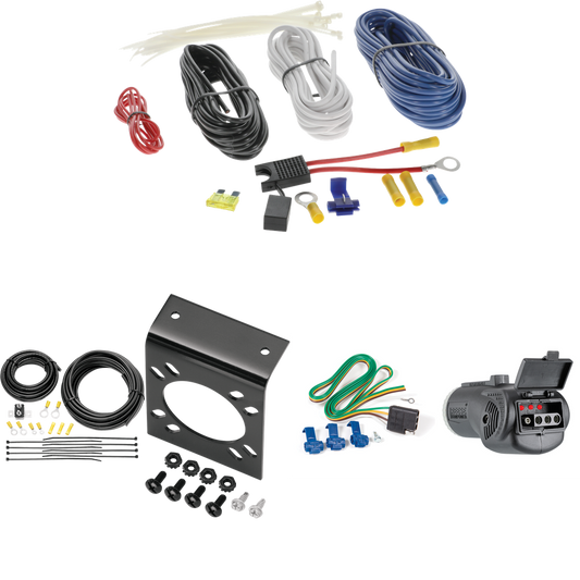 Se adapta al cableado de RV de 7 vías Lincoln Mark LT 2006-2008 + probador 2 en 1 y adaptador de 7 a 4 vías (para modelos (construidos después de 8/2005)) de Reese Towpower