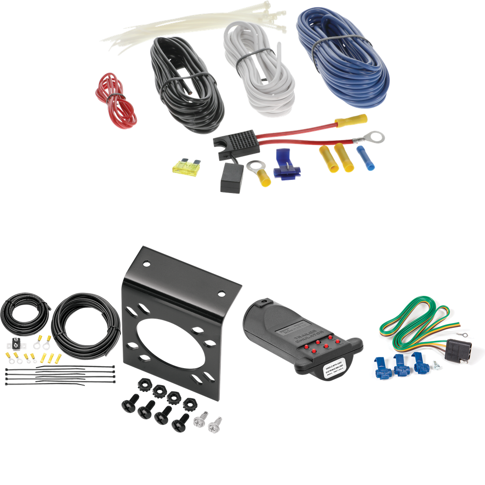 Fits 2001-2005 Ford Explorer Sport Trac 7-Way RV Wiring + 7-Way Tester and Trailer Emulator By Reese Towpower