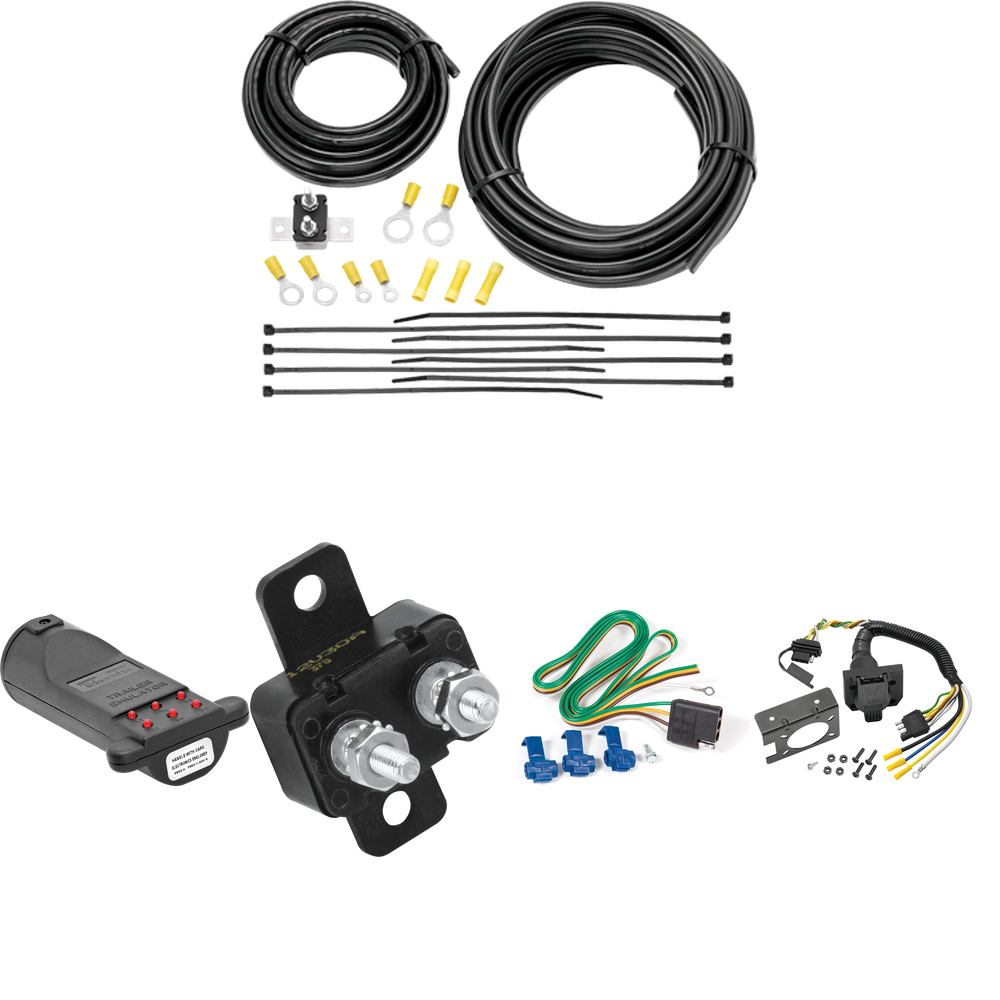 Fits 2007-2024 Toyota Tundra 7-Way RV Wiring + 7-Way Tester and Trailer Emulator By Reese Towpower