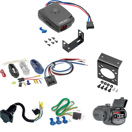 Fits 1978-1980 Dodge B200 7-Way RV Wiring + Pro Series Pilot Brake Control + Generic BC Wiring Adapter + 2 in 1 Tester & 7-Way to 4-Way Adapter By Reese Towpower